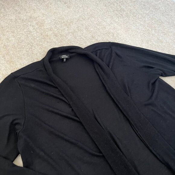 Bobeau Open Front Black Knit Cardigan 2X - Picture 3 of 10